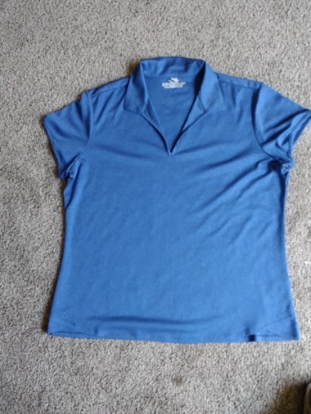 Women's Blue Polo-Style Golf Top